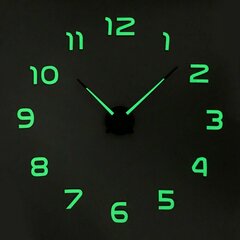 3D sienas pulkstenis, kas spīd naktī cena un informācija | Pulksteņi | 220.lv
