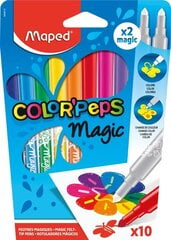 Flomāsteri MAPED Color'peps Magic 10 krāsas+2 magic cena un informācija | Modelēšanas un zīmēšanas piederumi | 220.lv