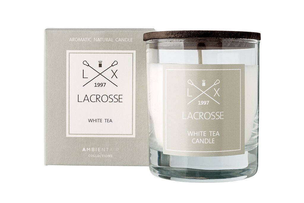 Svece no dabīgā sojas vaska Lacrosse White Tea, 200 g цена и информация | Sveces un svečturi | 220.lv