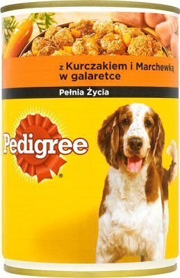 Pedigree konservi ar vistu un burkāniem suņiem, 400 g cena un informācija | Konservi suņiem | 220.lv