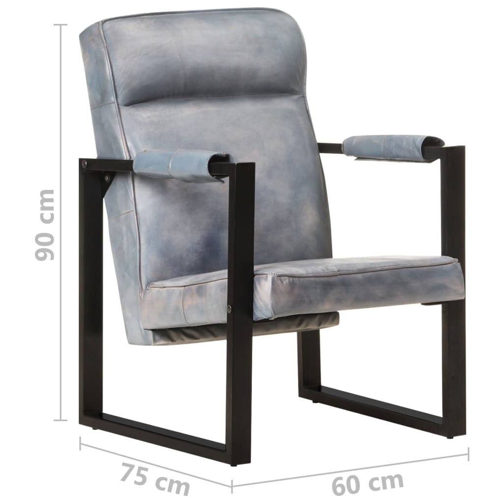 Dīvāns-krēsls, 60x75x90 cm, pelēks цена и информация | Atpūtas krēsli | 220.lv