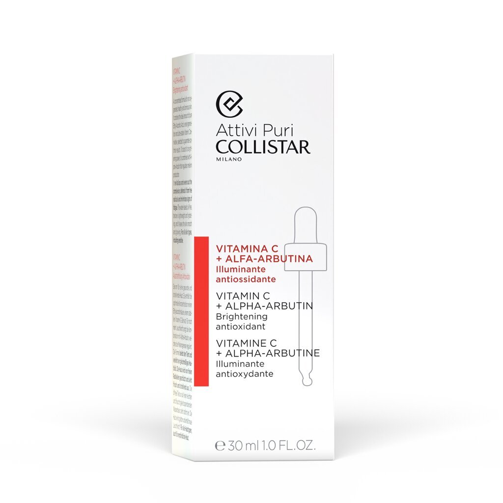Sejas Serums Collistar Vitamin C + Alpha-Arbutin, 30 ml cena un informācija | Serumi sejai, eļļas | 220.lv