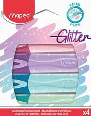 Текстовой маркер MAPED Fluo Glitter 4 цвета цена и информация | Канцелярия | 220.lv