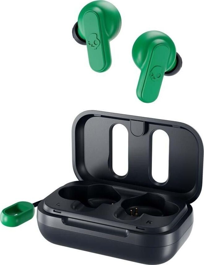 Bezvadu austiņas ar mikrofonu un trokšņu slāpēšanu Skullcandy Dime In-ear, zaļas cena un informācija | Austiņas | 220.lv