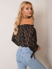 Блуза с цветами Sublevel, черно-желтая цена и информация | Женские блузки, рубашки | 220.lv