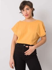 Блуза с вырезом на спине, темно-желтая цена и информация | Женские блузки, рубашки | 220.lv