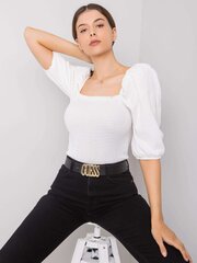 Белая блуза с пышными рукавами RUE PARIS цена и информация | Женские блузки, рубашки | 220.lv