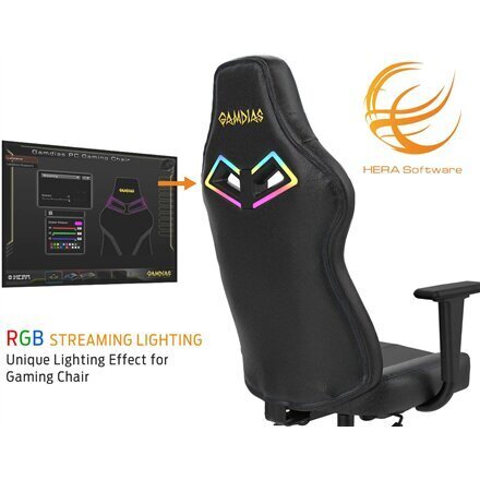 Gamdias Gaming Chair, ACHILLES E3 L, Black cena un informācija | Biroja krēsli | 220.lv