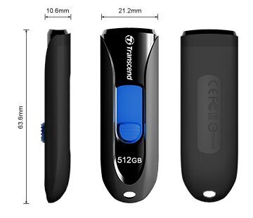 MEMORY DRIVE FLASH USB3 512GB/790 TS512GJF790K TRANSCEND cena un informācija | USB Atmiņas kartes | 220.lv