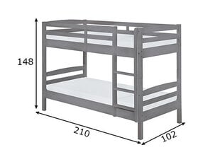Divstāvu gulta Lavius, 90x200 cm cena un informācija | Gultas | 220.lv