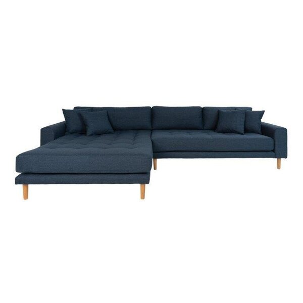 Stūra dīvāns Lido, tumši zils, kreisais stūris cena | 220.lv