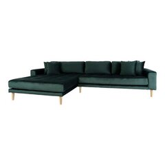 Stūra dīvāns Lido, tumši zaļš, kreisais stūris cena un informācija | Stūra dīvāni | 220.lv