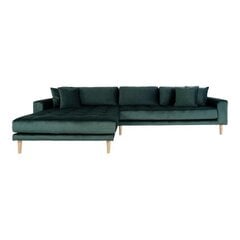 Stūra dīvāns Lido, tumši zaļš, kreisais stūris cena un informācija | Stūra dīvāni | 220.lv