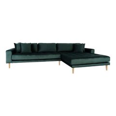 Stūra dīvāns Lido, tumši zaļš, labais stūris cena un informācija | Stūra dīvāni | 220.lv