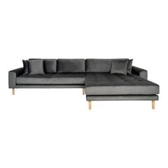 Stūra dīvāns Lido, tumši pelēks, labais stūris cena un informācija | Stūra dīvāni | 220.lv