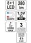 Darbnīcas lampa 8 + 1 LED ar magnētu YT-08513 YATO cena un informācija | Lukturi | 220.lv