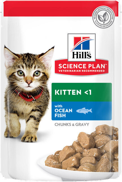 Hills kaķēnu maltītes paciņa, okeāna zivis, 85 g cena un informācija | Konservi kaķiem | 220.lv