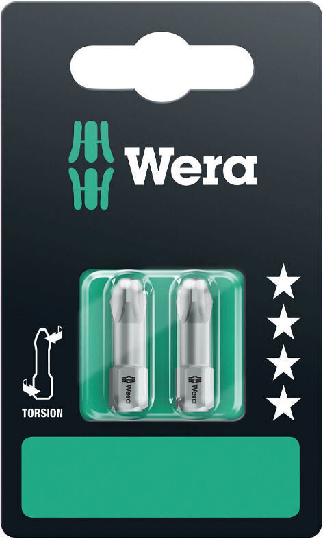 Wera Torsion uzgaļi, 2 x PH3 x 25mm, 851/1 TZ, blisterī cena un informācija | Rokas instrumenti | 220.lv