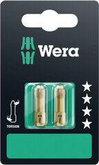 Wera Torsion (extra hard) uzgaļi, 2 x PZ3 x 25mm, 855/1 TH, blisterī cena un informācija | Rokas instrumenti | 220.lv