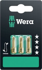 Wera Torsion (extra hard) uzgaļi, PZ1 x 25mm, PZ2 x 25mm, PZ3 x 25mm, 855/1 TH, blisterī цена и информация | Механические инструменты | 220.lv