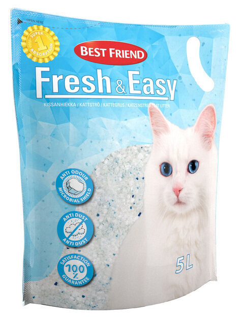 BF kaķu tualete, silikāta, Fresh*Easy, 5 l cena un informācija | Kaķu smiltis, pakaiši | 220.lv