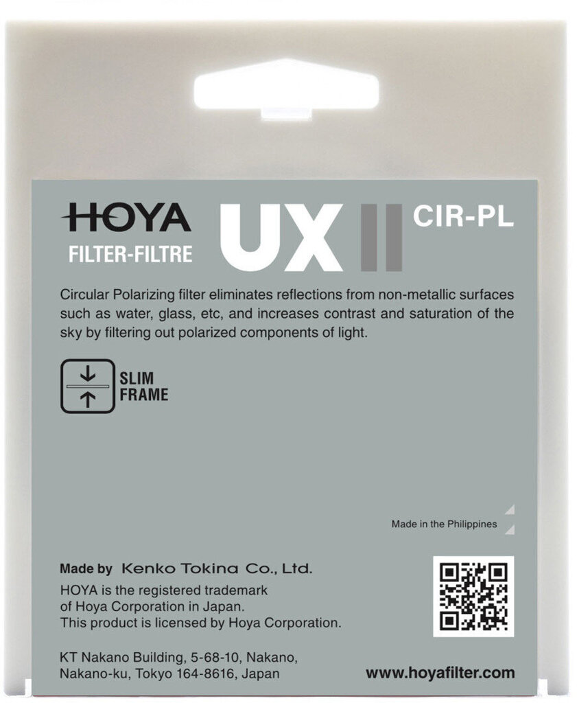 Hoya filter circular polarizer UX II 40.5mm цена и информация | Filtri | 220.lv