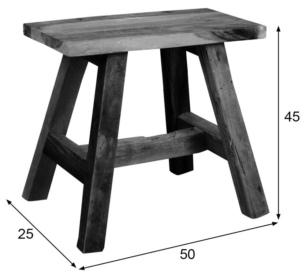 Sols Barcelona, 50x25x45 cm, brūns cena un informācija | Dārza soli | 220.lv