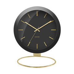 Galda pulkstenis Globe, diam. 21 cm, melns cena un informācija | Pulksteņi | 220.lv