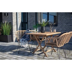 Садовый стол Oviedo, коричневый цена и информация | Столы для сада | 220.lv