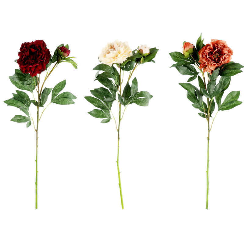 Mākslīgie ziedi Peony Branch, 3 dažādi цена и информация | Mākslīgie ziedi | 220.lv
