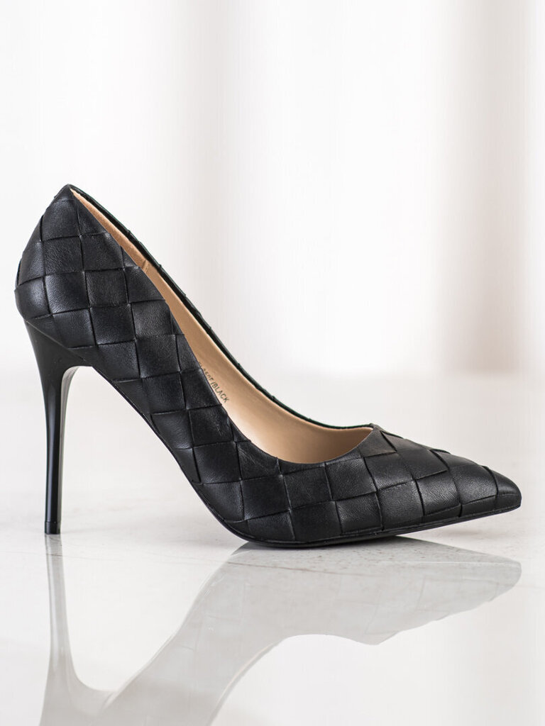 Sieviešu augstpapēžu kurpes, melnā krāsā 891217645 cena un informācija | Sieviešu kurpes | 220.lv