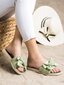 Sieviešu kurpes, zaļā krāsā 891242281 cena un informācija | Sieviešu sandales | 220.lv