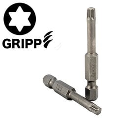 Rotējošs uzgalis Torx Grip T25 50 mm, 3 gab. cena un informācija | Rokas instrumenti | 220.lv