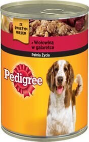 Pedigree konservi ar liellopu gaļu suņiem, 1200 g цена и информация | Konservi suņiem | 220.lv