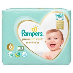 Autiņbiksītes, PAMPERS Premium Care, 6. izmērs, 13+ kg, 38 gab. cena un informācija | Autiņbiksītes | 220.lv