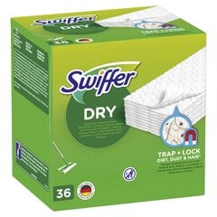 Сухие тряпки Swiffer Sweeper, наполнитель 36шт. цена и информация | Чистящие средства | 220.lv