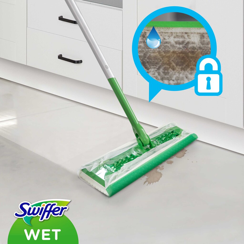 Swiffer mitro salvešu papildināšana Sweeper Wet, 20 gab. cena un informācija | Tīrīšanas piederumi | 220.lv