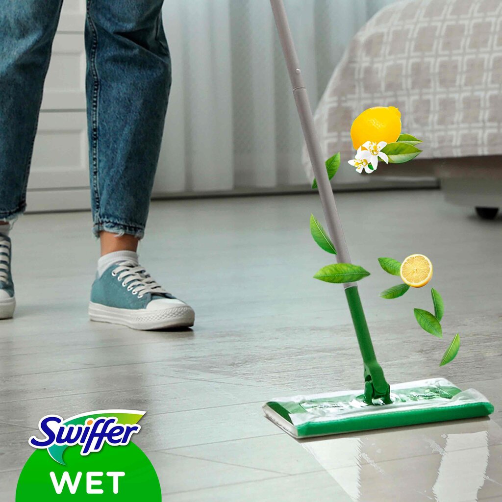 Swiffer mitro salvešu papildināšana Sweeper Wet, 20 gab. cena un informācija | Tīrīšanas piederumi | 220.lv