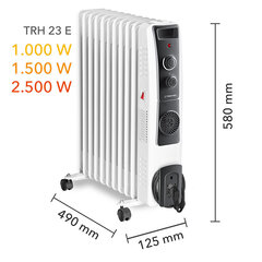 Elektriskais eļļas radiators Trotec TRH 23 E cena un informācija | Sildītāji | 220.lv