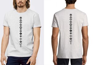 T-krekls vīriešiem " Baltijas simboli", pelēks цена и информация | Мужские футболки | 220.lv
