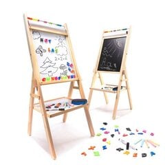 Divpusējs magnētiskais zīmēšanas dēlis + papīra abacus, 90 cm цена и информация | Развивающие игрушки | 220.lv