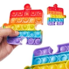 Силиконовая игрушка Anti-Stress Pop it, пазл цвета радуги цена и информация | Настольная игра | 220.lv