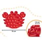 Antistresa silikona Pop-it, sarkanais krabis, 3+ cena un informācija | Galda spēles | 220.lv