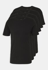 Vīriešu t-krekls Jack & Jones Jacbasic Tee Crew-Neck 4 Pack, melns cena un informācija | Vīriešu T-krekli | 220.lv