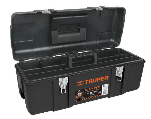 Truper industriālā plastmasas instrumentu kaste ar metāla slēgiem, 584x267x254 cena un informācija | Sporta somas un mugursomas | 220.lv