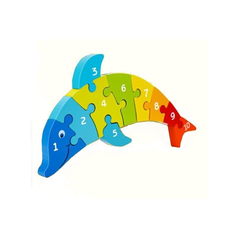 Koka puzle Onshine "Laimīgs delfīns" cena un informācija | Puzles, 3D puzles | 220.lv