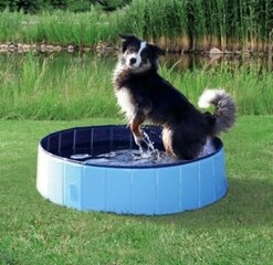 Бассейн для собак Flamingo Doggy Splatter, 80x20 см, синий цена и информация | Бассейны | 220.lv
