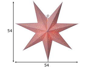 Звезда Romantic   54 см, розовая цена и информация | Рождественские украшения | 220.lv