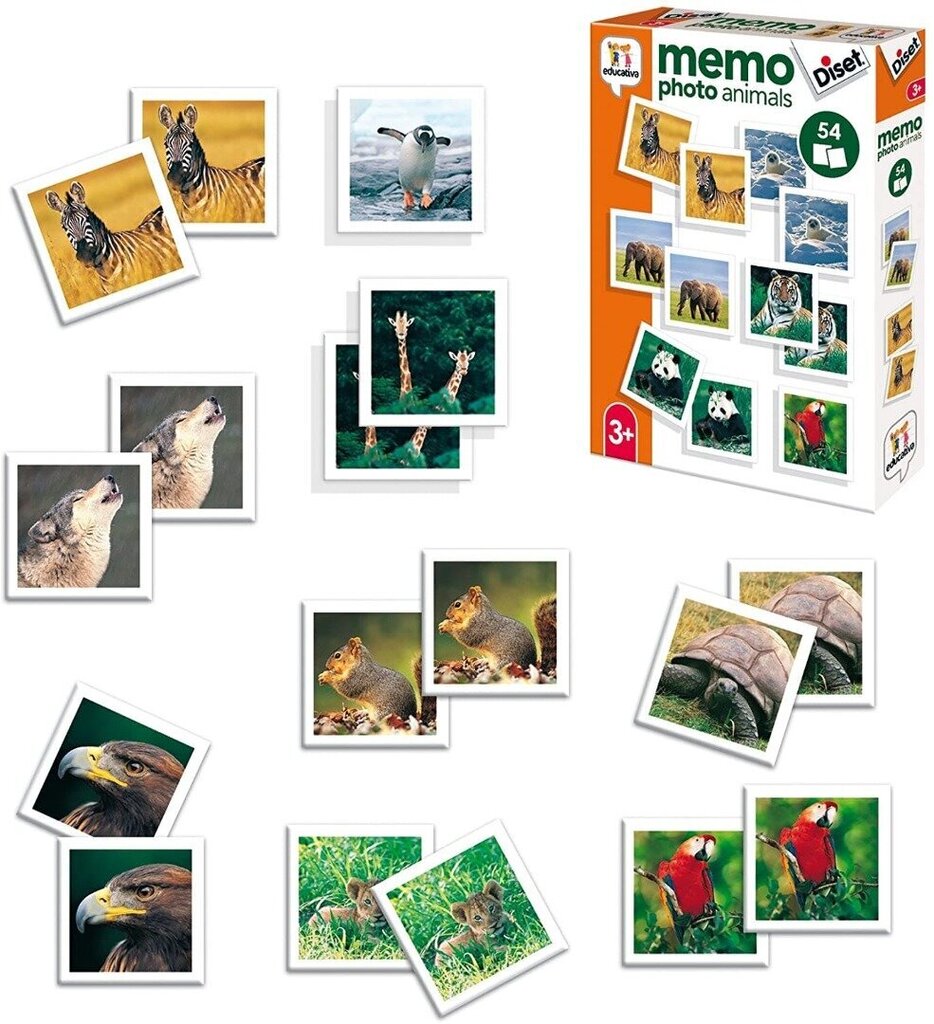 Galda spēle Fotomemo dzīvnieki cena un informācija | Galda spēles | 220.lv