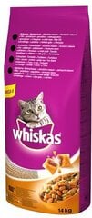 Whiskas sausā barība pieaugušiem kaķiem, ar vistu un dārzeņiem, 14 kg cena un informācija | Sausā barība kaķiem | 220.lv